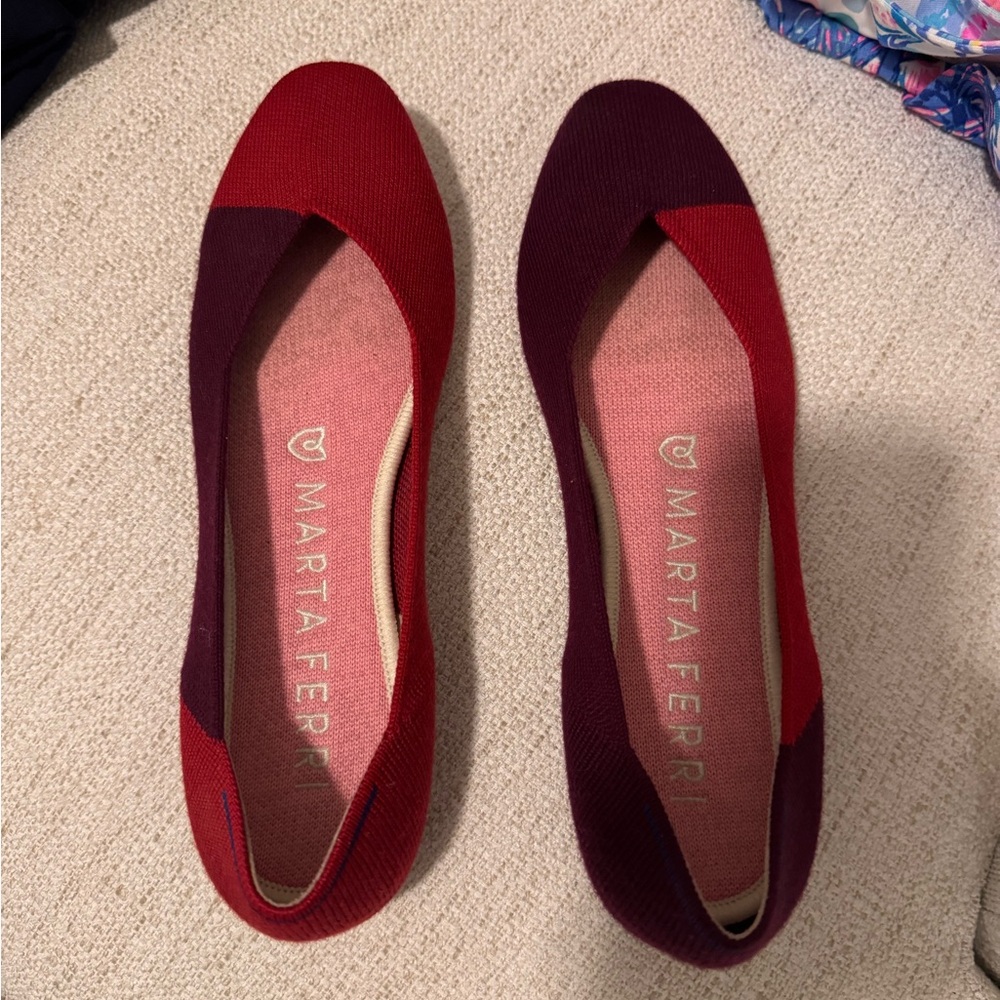 Rothy’s Marta Ferri Limited Edition Merino Wool Square Toe Flats